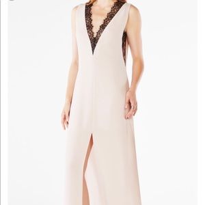 BCBG maxazria Lace Trimmed Gown